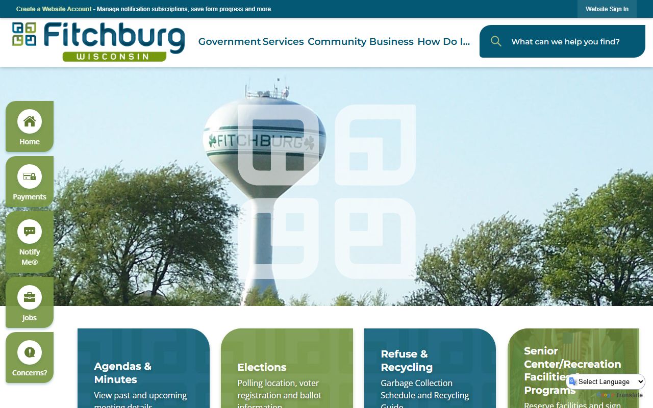 Fitchburg city government website