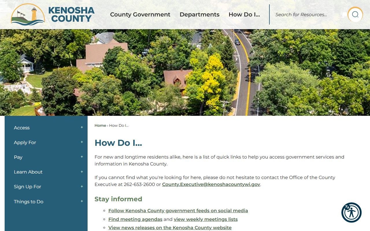 Kenosha Birth Records on the Kenosha County How Do I page