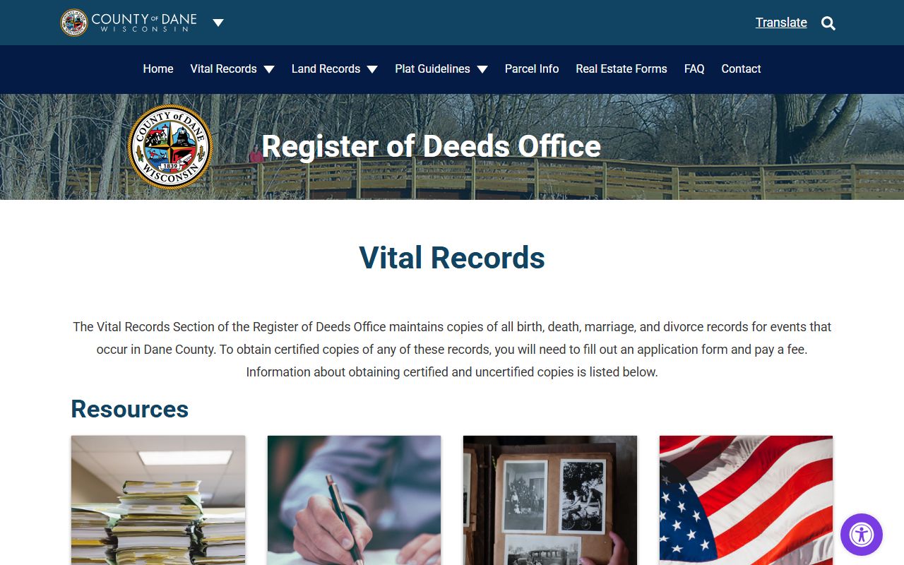 Madison Birth Records at Dane County Register of Deeds