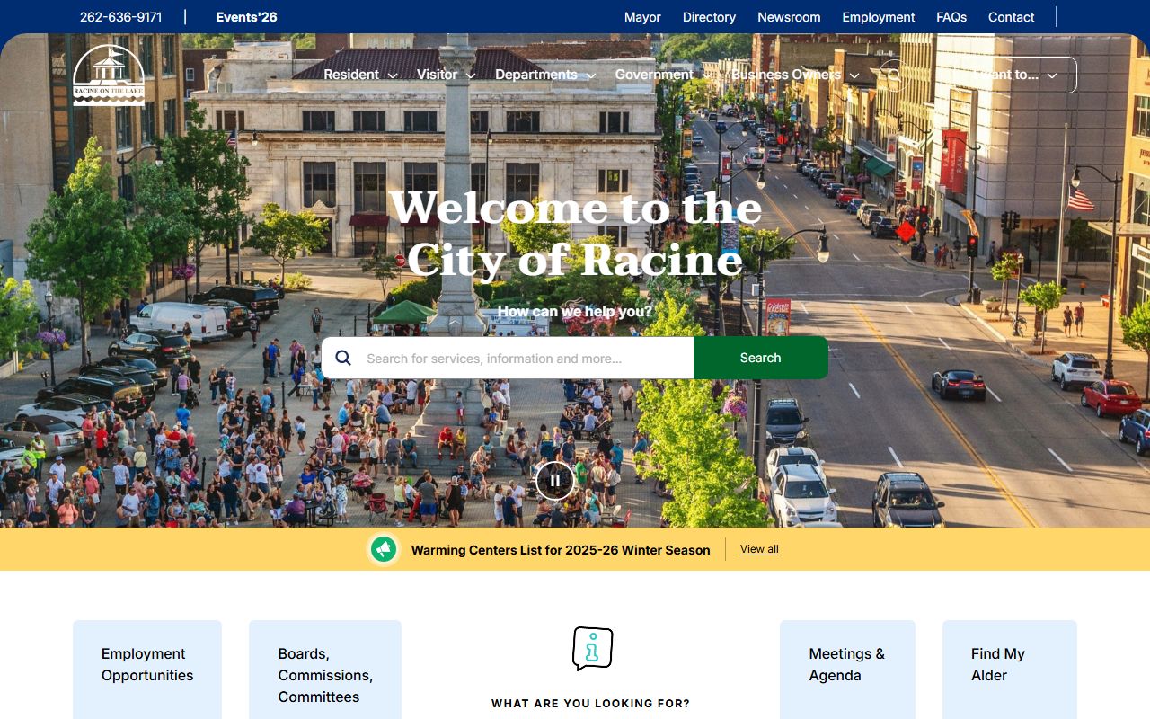 Racine Birth Records on the City of Racine official page