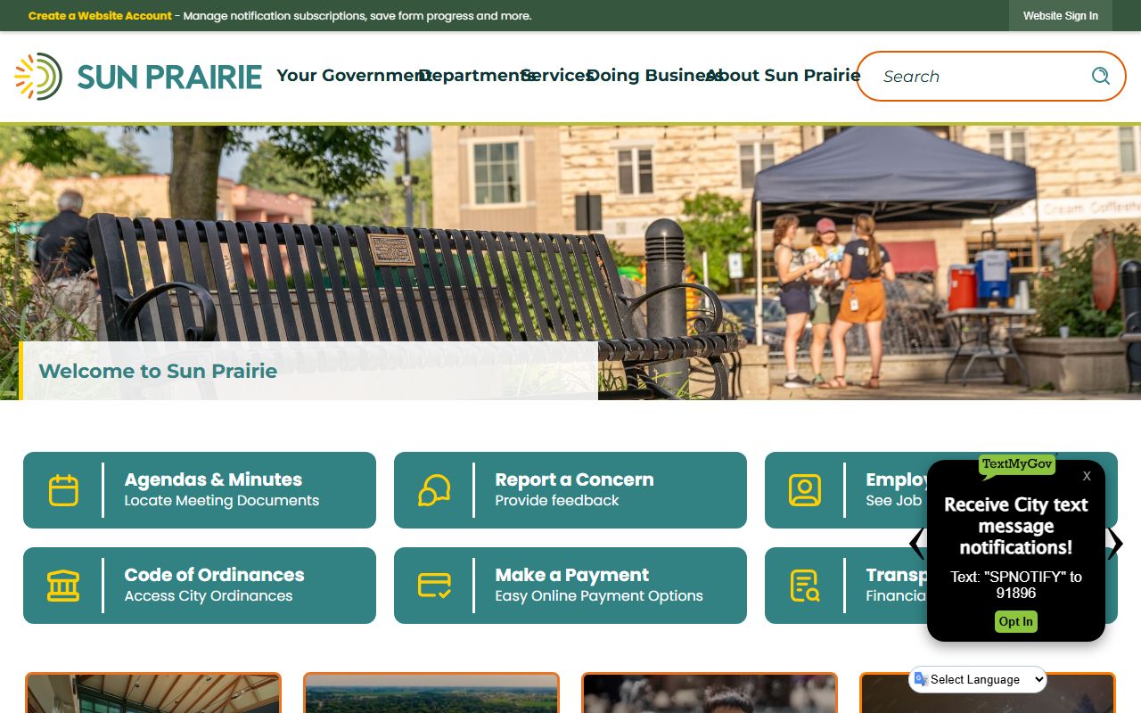 Sun Prairie official city website