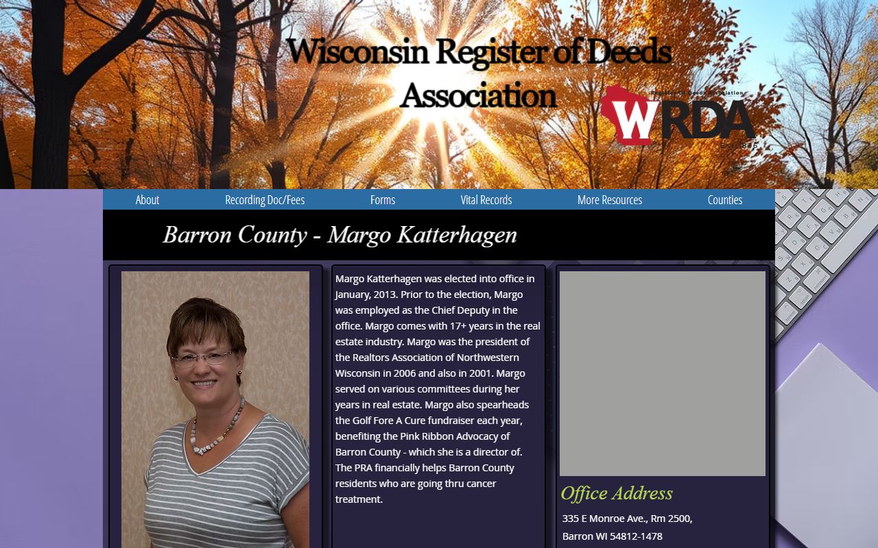 Barron County Birth Records WRDA profile