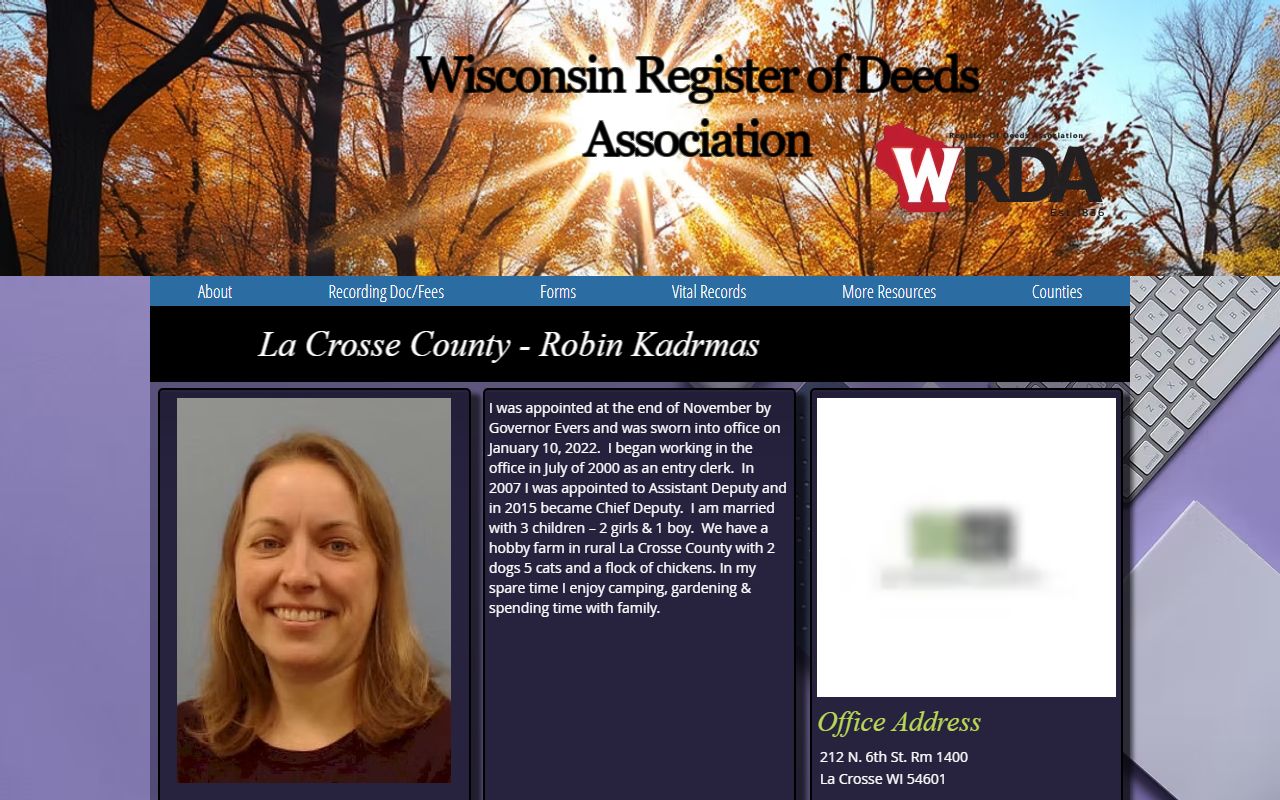La Crosse County Birth Records WRDA county profile