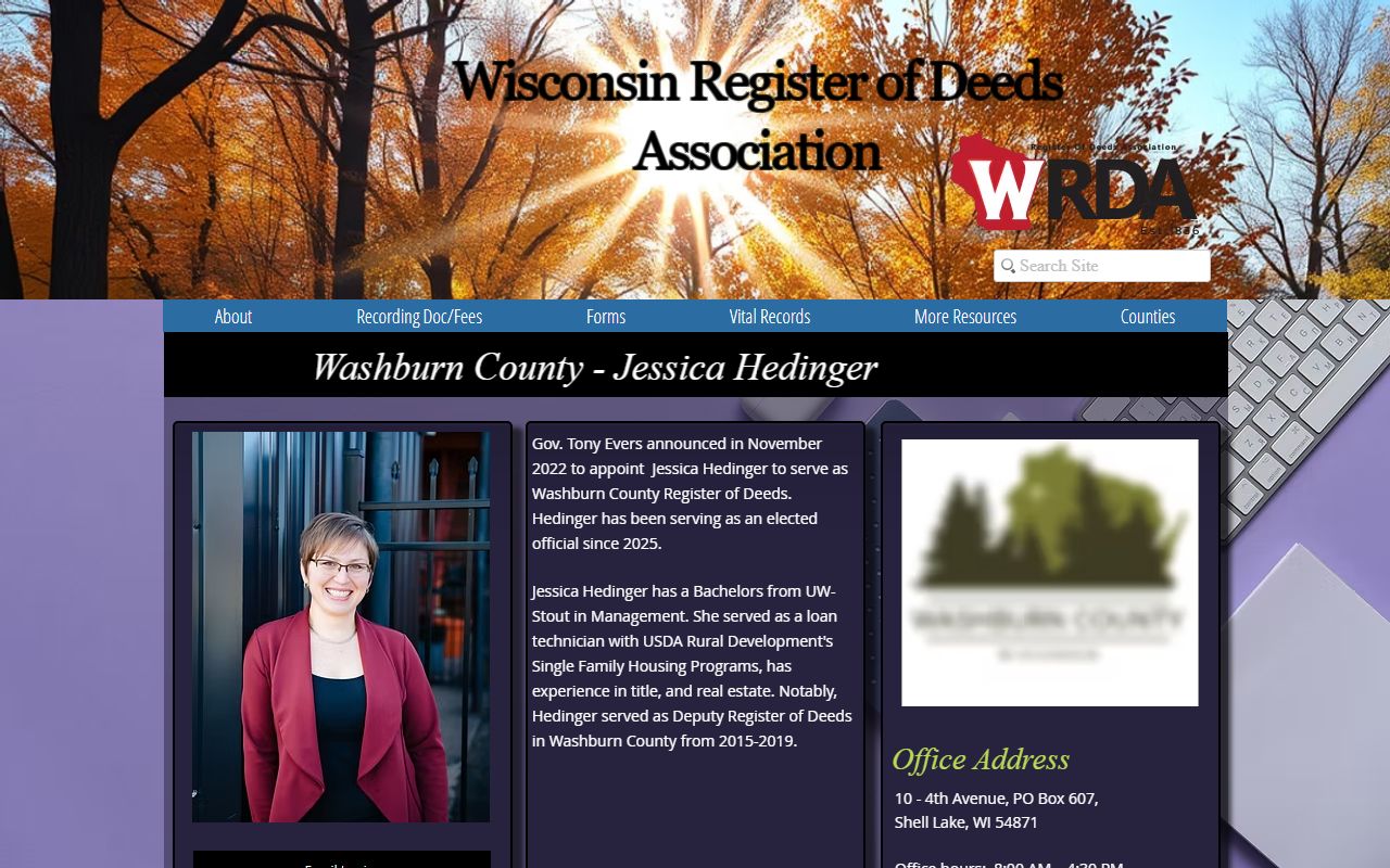 Washburn County Birth Records WRDA county profile